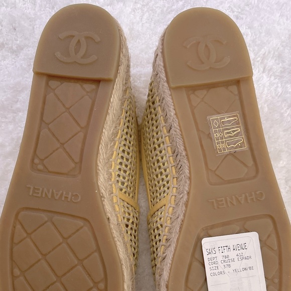CHANEL Cruise Espadrilles in Yellow (size 37) - Picture 5 of 5